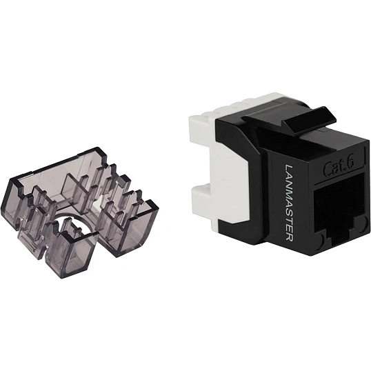 Модуль Keystone LANMASTER ToolLess LAN-TK45U6/180N-BK