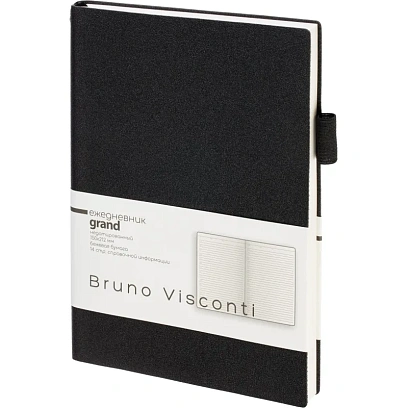 Ежедневник недатированный А5 GRAND черный, 128л 3-774/01