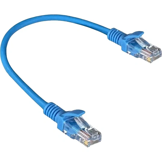 Патч-корд ExeGate UTP-RJ45-RJ45-5e-0,3M-BL, 5e, 0.3м, синий <EX258667RUS