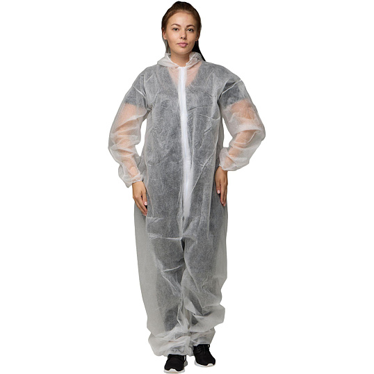 Комбинезон одноразовый Каспер, белый, 20 г/м2, р.ХXХL, кп