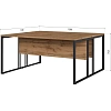 Рабочая станция К-Loft 241S006 Ш1580 2раб.места дуб натур