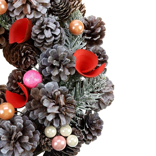 Венок Новогодний Нежность,30см НУ-3612