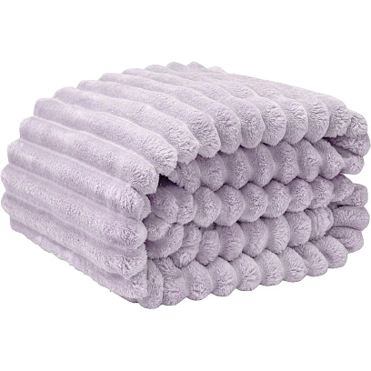 Покрывало 150х200 BRAVO Family велсофт Волна г/к №20 лиловый в пакете