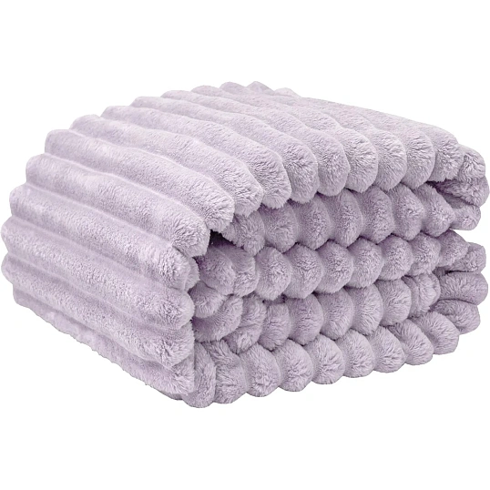 Покрывало 200х220 BRAVO Family велсофт Волна г/к №20 лиловый в пакете