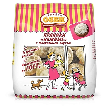 Пряники Семейка ОЗБИ заварные Нежные, 400г