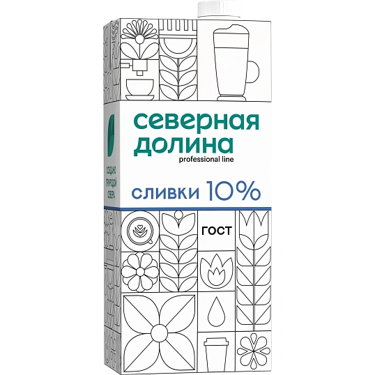 Сливки Северная Долина (Prof) ультрапастериз 10% 1л