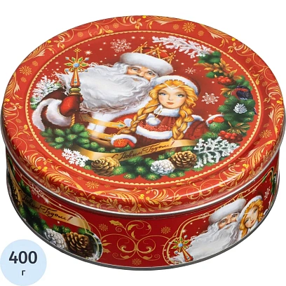Печенье REGNUM сдобное со слив. маслом новогодняя сказка, ж/б, 400г МС-1-3