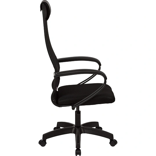 Кресло МТ_EChair 675 TTW сетка/ткань черный пластик