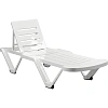 Шезлонг PR_Decorona DeRiviera без подлокотников, белый рассвет