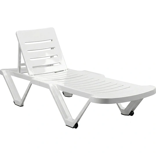 Шезлонг PR_Decorona DeRiviera без подлокотников, белый рассвет