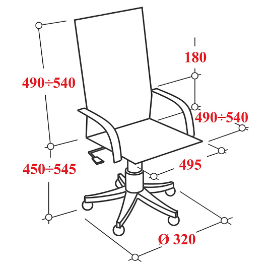 Кресло BN_Zm_EChair-600 MC сетка, черный
