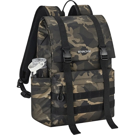 Рюкзак для ноутбука RIVACASE 7621 brown camo Sherwood-ECO Rolltop 15л 15.6