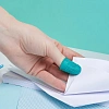 Напальчник для бумаг d=20мм высота 32мм, зеленый резина