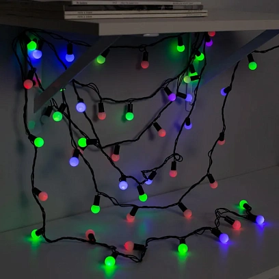 Гирлянда светодиодная Нить 20мШарики 1.5 см, IP44, 200LED, 220 В 671568