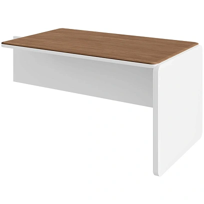 Стол приставной Linkor 1611(1400)х800х753 Орех Линкольн/Белый