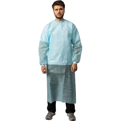 Халат хирург. н/с, ЕВРО,рук.манжет, дл.140 см,пл.42,р.48-54,2шт./уп,5361/2