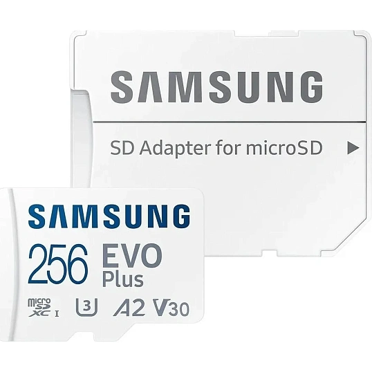 Карта памяти SAMSUNG EVO PLUS 256Gb microSDXC/UHS-I/SD адапт(MB-MC256KA/APC