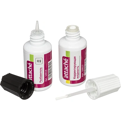 Корректирующая жидкость и разбавитель набор 20мл х 2 ATTACHE '62134