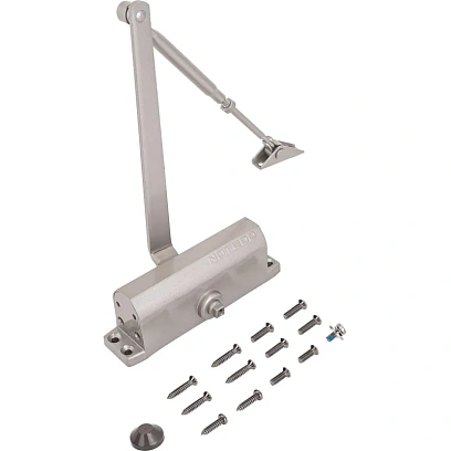 Доводчик дверной NOTEDO DC-080 GRAY 60-120 кг серый (10)