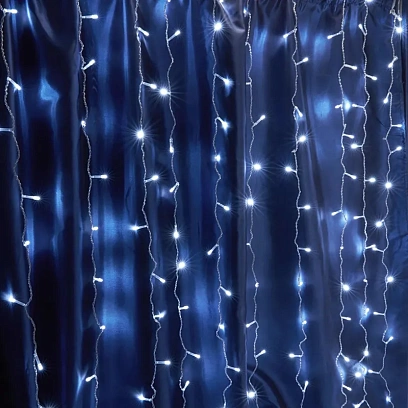 Гирлянда светодиодная Feron CL20 занавес 2x2м+3м, белый, 230V 5000К 32334