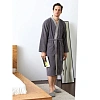 Халат Махровый Мужской  DELRAY Кимоно антрацит, L-XL, 300 гр/м2