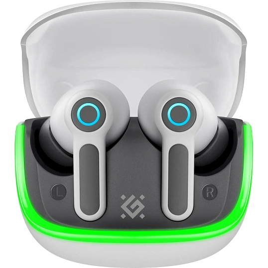 Наушники Defender CyberDots 290 белый, игровые TWS, Bluetooth