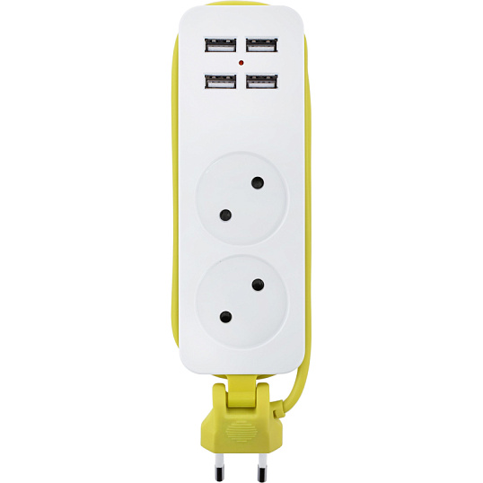 Удлинитель СТАРТ  С/У S 2x1- 4 USB A 10А/2,2кВт, 4xUSB-A