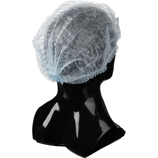 Шапочка Шарлотта неткан. голуб. пл 12г 51 см 2 рез Комус  100шт/уп