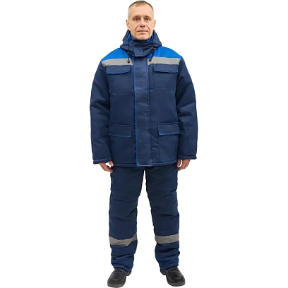 Костюм рабочий зимний муж з12-КПК с СОП син/вас 60-62/182-188