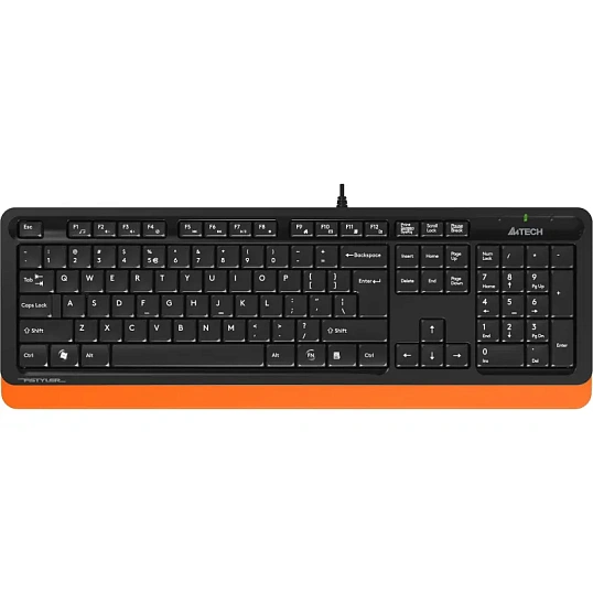 Набор клавиатура+мышь A4Tech Fstyler F1010 кл:черн/оранж м:черн/оранж USB