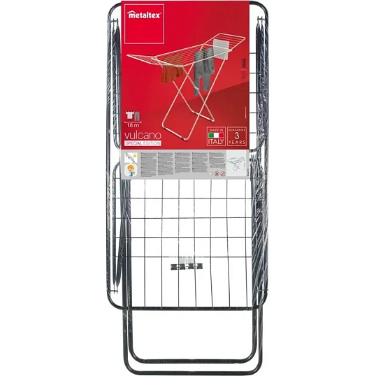 Сушилка Metaltex Vulcano Black, д/белья,18 м,180/106x55x100