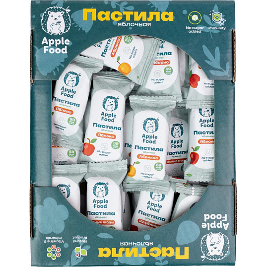 Пастила Apple Food асс. слив_барб_груш_абрик_клуб_л.яг_виш_ябл, ТВ-кор,700г