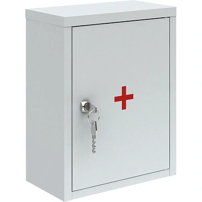 Аптечка металлическая P_АМ-1 медицинская 300х160х373