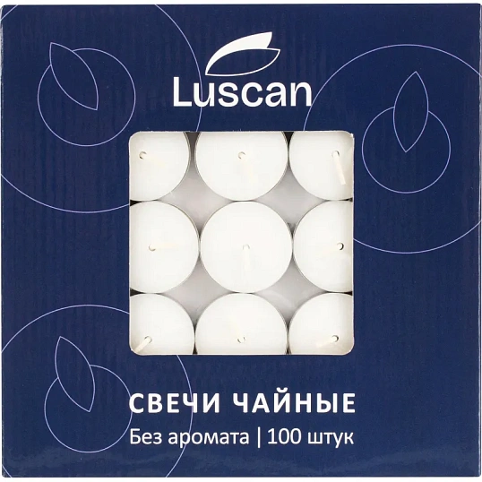 Набор свечей чайных Luscan 100 шт/уп