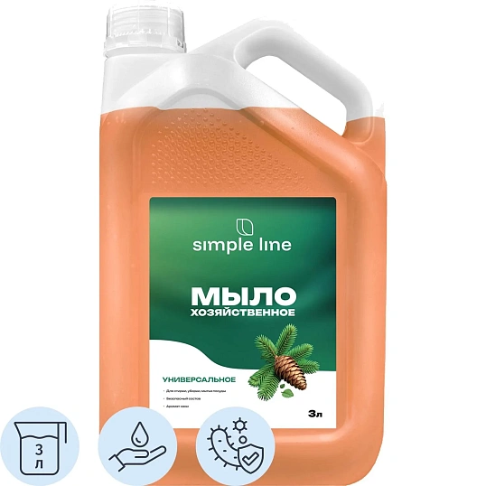 Мыло жидкое антибак хоз SIMPLE LINE 4 Needles, 3л