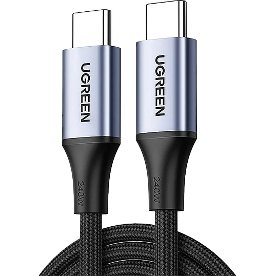 Кабель UGREEN US535 (90440) USB-C to USB-C 240WPD 2м. серый космос
