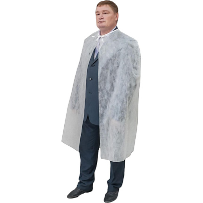 Накидка для посетителя, р.110х160см, пл.15 г, цвет голубой, 10шт/уп