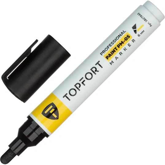 Маркер лаковый TOPFORT Paint 6 мм черный