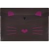 Папка-конверт на кнопке А5 №1School Kitty 2 шт/уп (1 роз., 1 черн)