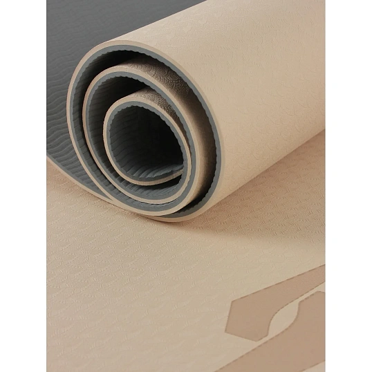 Коврик для фитнеса и йоги Start Up Beige/Gray р183х61х0,6см, 371125