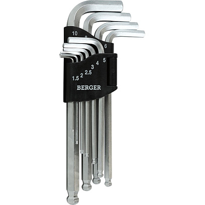 Набор ключей шестигранников с шаром 10 предмет ов BG2291