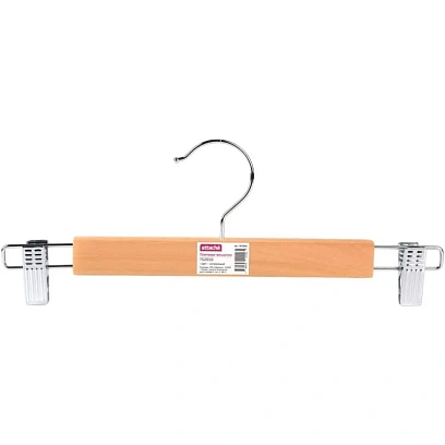 Вешалка-плечики WW_Attache TS2010/LH040 анис,плоск,юб/бр,клипс,р400 мм нат