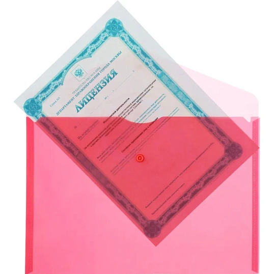 Папка-конверт на кнопке Attache Fantasy А4 в уп.8шт в асс.