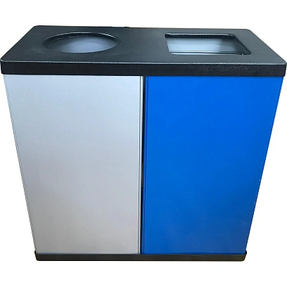 Урна для РСО Дуэт двухсекционная 80 л х 2 металлическая