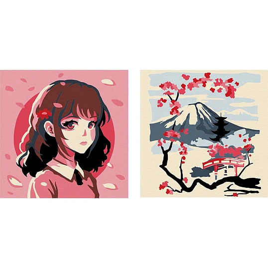 Картина по номерам (на магните) Лепестки сакуры, ФРЕЯ, PNBM-001