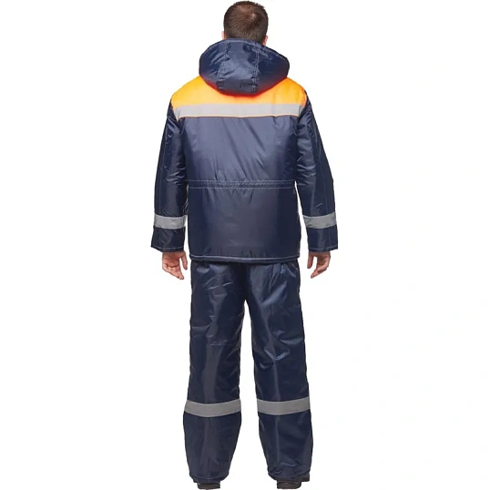 Куртка рабочая зимняя муж з32-КУ син/оранж оксф 44-46/170-176