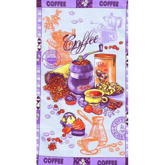 Набор полотенец 35х60- 4 шт., вафля 160 гр/м2, Кофе микс