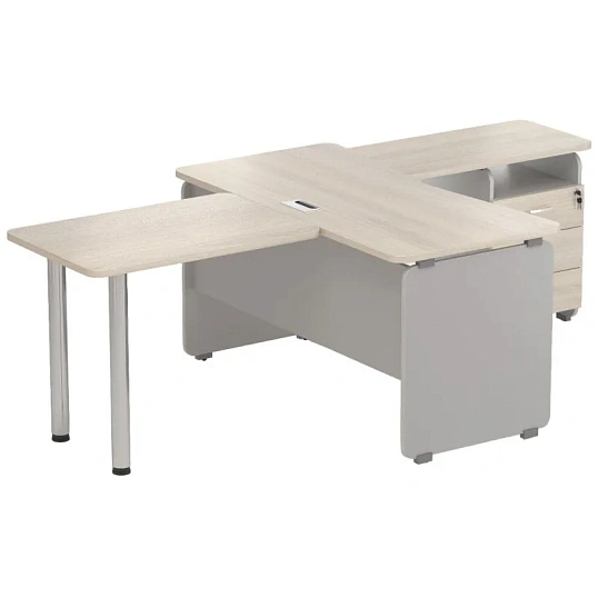 Тумба приставная Д_ Easy Contour 3ящ. с топом 1000х450 дуб шамони светлый