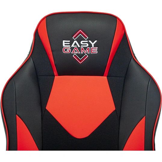 Кресло VB_Echair Easy Game-905 TPU кожзам черный/красный пластик