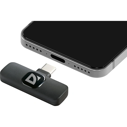 Микрофон Defender Talky-137 wrls, петличный, черный, на прищепке, 1шт